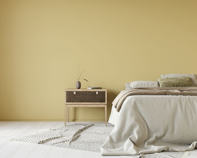 Желтый цвет в спальне